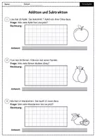 Vorschau - Arbeitsblätter - Sachaufgaben Addition & Subtraktion im ZR 100 (Mathe Klasse 2) - Seite 1