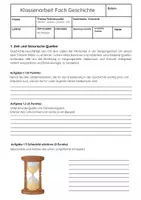 Vorschau - Arbeitsblätter - Der Mensch und seine Geschichte Klassenarbeit Klasse 6 Gymnasium - Seite 1