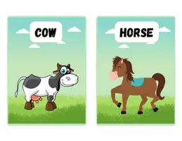 anteprima - Flashcard - Animals Flashcards Wild, Farm and Sea - Pagina 1