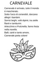 anteprima - Esercizi - Filastrocca di carnevale - Pagina di copertina