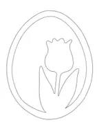 Vorschau - Mal- und Bastelvorlagen - Fensterbild Frühling | Osterei mit Tulpe - Seite 1