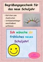 Vorschau - Arbeitsblätter - Willkommensgruß Begrüßungsgeschenk für das neue Schuljahr - Deckblatt