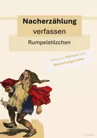 Vorschau - Klassenarbeiten - Nacherzählung von Märchen - Rumpelstilzchen (inkl. Hörtext) - Deckblatt