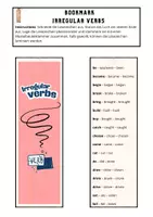 Vorschau - Merkblätter - Lesezeichen irregular verbs - Seite 1