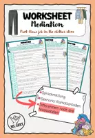 Vorschau - Arbeitsblätter - Mediation / Sprachmittlung - A part-time job in a clothes shop - Deckblatt