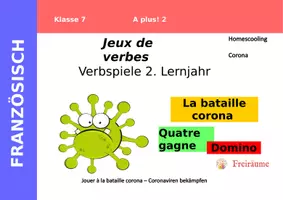 Vorschau - Spiele - Verbspiele 2. Lernjahr Französisch - Deckblatt