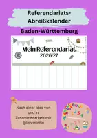 Vorschau - Anderer Materialtyp - Referndariat Abreißkalender Baden-Württemberg - Deckblatt