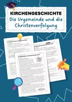Vorschau - Arbeitsblätter - Kirchengeschichte: Urgemeinde und Christenverfolgung - Deckblatt
