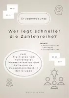 Vorschau - Spiele - Gruppenübung Zahlenreihe - Deckblatt
