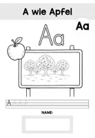 Vorschau - Arbeitsblätter - Aa ARBEITSBLÄTTER + BILDKARTEN: Buchstabe/Laut Einführung - Seite 1