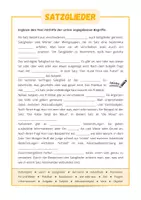 Vorschau - Arbeitsblätter - Satzglieder bestimmen - Lückentext zur Erklärung von Satzgliedern - Seite 1