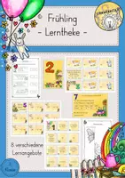 Vorschau - Arbeitsblätter - Lerntheke Frühling Mathe Klasse 3 - Deckblatt