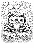 Vorschau - Mal- und Bastelvorlagen - Ausmalbilder Valentinstag - Seite 2