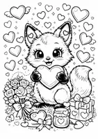 Vorschau - Mal- und Bastelvorlagen - Ausmalbilder Valentinstag - Seite 3