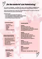 Vorschau - Arbeitsblätter - Valentinstag Brief - Seite 1