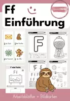 Vorschau - Arbeitsblätter - Ff ARBEITSBLÄTTER + BILDKARTEN: Buchstabe/Laut Einführung - Deckblatt