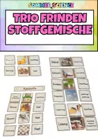 Vorschau - Arbeitsblätter - Stoffgemische Unterricht Chemie – Trio finden Spiel differenziert Sekundarstufe - Deckblatt