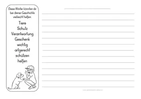 Vorschau - Anderer Materialtyp - Aufsatz Thema: Welttierschutztag (Reizwortgeschichte oder Nacherzählung) - Seite 2