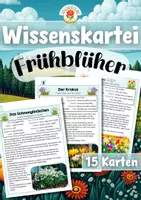 Vorschau - Poster - Wissenskartei - Frühblüher (Klasse 2-3) - Deckblatt
