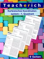 Vorschau - Arbeitsblätter - Das Kartesische Koordinatensystem (1. Quadrant) - Deckblatt