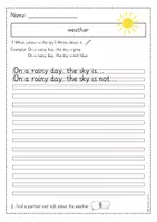 Vorschau - Arbeitsblätter - Writing activity: On a ... day, the sky is... - weather - Seite 3