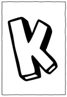 Vorschau - Mal- und Bastelvorlagen - Buchstabe K - Alphabetisierung - Bildkarten - Anlaut - Seite 2
