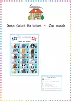 Vorschau - Spiele - Game: Collect the buttons - Zoo animals - Deckblatt
