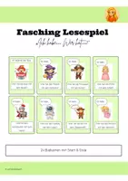 Vorschau - Spiele - Lesespiel Fasching: "Ich habe... Wer hat...?" - Deckblatt