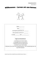 Vorschau - Arbeitsblätter - Kennenlernen: Partnerinterview DaF A2.2 - Deckblatt