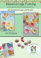 Vorschau - Mal- und Bastelvorlagen - Basteln Frühling / Blumen / Kunst /Schmetterling / KITA / GS / Basteln Ostern - Deckblatt