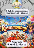 Vorschau - Arbeitsblätter - Karneval im Rheinland – Rosenmontag verstehen: 5-Schritt-Lesemethode mit Sachtext & Aufgaben | Deutsch Klasse 5/6 - Deckblatt