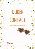 Voorbeeld - Oudercontact - doorheen het schooljaar 🧡 - Voorblad