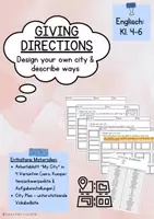 Vorschau - Arbeitsblätter - Giving directions - Design your own city - Deckblatt