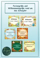 Vorschau - Anderer Materialtyp - Willkommensgrüße und Feriengrüße rund um das Schuljahr - Deckblatt