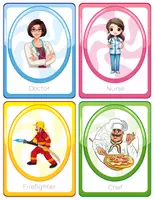 anteprima - Flashcard - Professions in Pictures Community Helpers Flashcards Set for Kindergarten - Pagina di copertina
