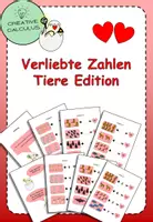 Vorschau - Arbeitsblätter - Verliebte Zahlen Zahlenraum 10 - Tieredition - Deckblatt
