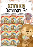 Vorschau - Mal- und Bastelvorlagen - Feriengrüße zu Ostern für die Otterklasse - Deckblatt