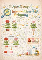 Vorschau - Arbeitsblätter - Genetik: Intermediärer Erbgang (mit Lösung) - Deckblatt