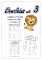 Vorschau - Arbeitsblätter - Einmaleins mit 3 - Selbstkontrolle - Deckblatt