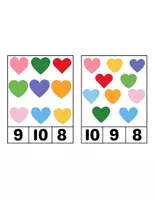Aperçu - Feuilles d'exercices - Valentine Counting 1–10 – Clip Cards Math Activity - Page 2