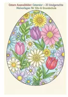 Vorschau - Mal- und Bastelvorlagen - Ostern Ausmalbilder Ostereier – 20 kindgerechte Malvorlagen für Kita & Grundschule - Deckblatt