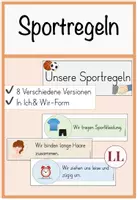 Vorschau - Poster - Regeln im Sportunterricht - Sportregeln - Deckblatt