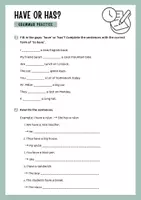 Vorschau - Arbeitsblätter - have or has - grammar sheet and practise - Seite 1