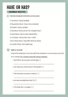 Vorschau - Arbeitsblätter - have or has - grammar sheet and practise - Seite 2