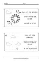 Vorschau - Arbeitsblätter - GROSSBUCHSTABEN Wetter Kurze Sätze und Silben lesen üben 1. Klasse Erstleser Leseblätter - Seite 1