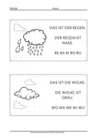 Vorschau - Arbeitsblätter - GROSSBUCHSTABEN Wetter Kurze Sätze und Silben lesen üben 1. Klasse Erstleser Leseblätter - Seite 3