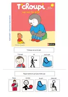 Aperçu - Apprentissages en autonomie - T'choupi va sur le pot - Livre Adapté - Page de couverture