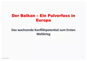 Vorschau - Arbeitsblätter - Der Balkan - Pulverfass in Europa - Erster Weltkrieg - Seite 1