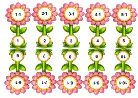 Vorschau - Spiele - 1x1-Blumen zur Freiarbeit mit Lösungen Rechentraining - Seite 3