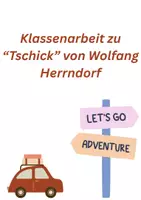 Vorschau - Klassenarbeiten - Klassenarbeit zu “Tschick” von Wolfang Herrndorf - Deckblatt